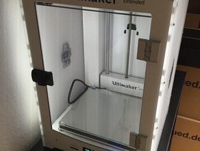 ultimaker 2 extendida de policarbonato puerta entrada Impresora 3d las piezas extendido delante la 3d print model - Mito3D