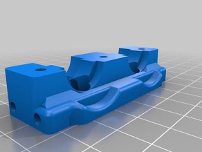p3steel - e3d v6 bowden dual extruder mount ver 2 3d printer parts 3d print model - Mito3D
