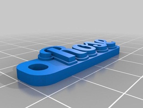 rose tag keychain organization customized 3d print model - Mito3D