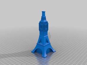 mashumental Eyfel big ben london Anıtı hibrid kule heykeller 3d print model - Mito3D
