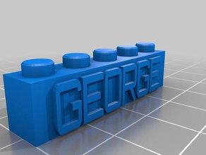lego george construction toys customized 3d print model - Mito3D
