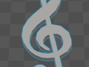 cl sol işaretler ve logolar cle festival müzik not 3d print model - Mito3D