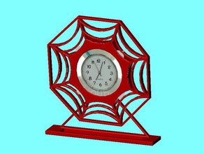 web clock decor 3d print model - Mito3D