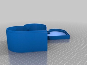 large heart containers customized 3d print model - Mito3D
