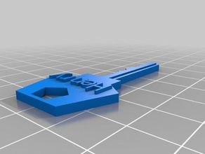 henry padlock key household supplies customized 3d print model - Mito3D