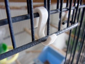 cage à oiseaux crochets de porte - crochet ouvert portes d'en faciliter l'accès les animaux compagnie d'accès volière d'oiseaux perruche la canaries nettoyage clips cockatiel facile aliments d'alimentation parrot animal simple bac 3d print model - Mito3D