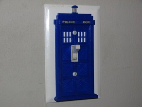 tardis light switch decorative cover decor doctor dr plate 3d print model - Mito3D