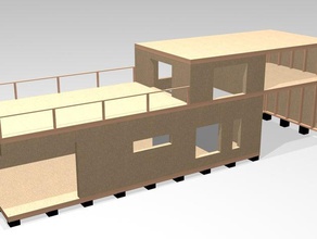 winzigen Haus Gebäude & Strukturen einfach leicht bauen eco grid Gehäuse Auswirkungen low die niedrigen Kosten mini off offgrid Tierheim winzig Holz 3d print model - Mito3D