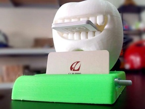 teeth business card holder art tools 3d print model - Mito3D