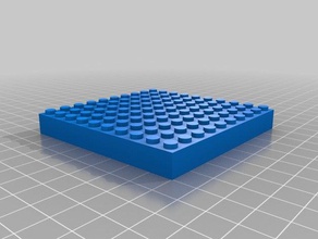 10x10 tijolo brinquedos de construção personalizado 3d print model - Mito3D