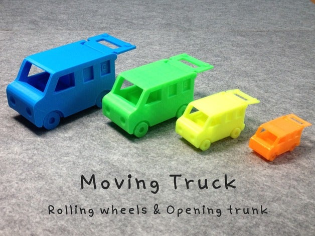 moving truck toys & games parts toy trunk turn turning wheel 3D print model - Mito3D