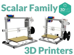 scalar family - 3d printer printers 30x30 30x30cm 3dmodel 3dmodularsystems modular systems aluhotend aluminium profile aluminum extrusion cartesian e3d v6 m xl silicone bed 3d print model - Mito3D