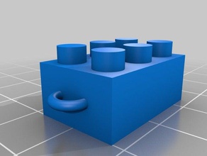 2x3 brick pendent customized 3d print model - Mito3D