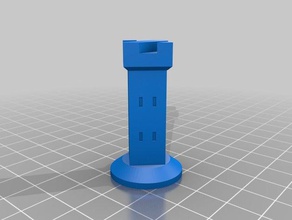 2 d6 torre de dados 3d print model - Mito3D