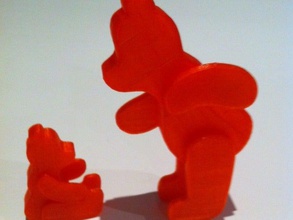 posicionamiento de oso a los animales openscad teddy 3d print model - Mito3D