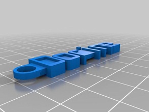 my customized message keychain dorine organization 3d print model - Mito3D