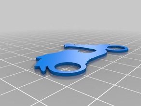 vespa Schlüsselanhänger automotive keyring 3d print model - Mito3D