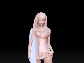 surfgirl3 esculturas zbrush 3d print model - Mito3D