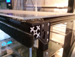 open beam - velcro clip 3d printer accessories 3d print model - Mito3D
