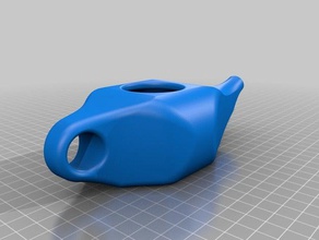 neti lota - original rodada formato saúde índia jala o nariz narinas prevenção sal sinus wc lavagem yoga 3d print model - Mito3D