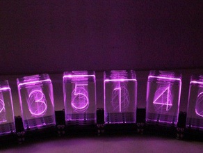 6x nixie-rgb-digi-dot-Uhr-Kalender-Zähler Kunst-tools Acryl Kalender Uhr Datum datum nixie ws2812 3d print model - Mito3D