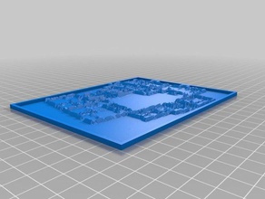 wardley hall lithopane map 2d art customized 3d print model - Mito3D