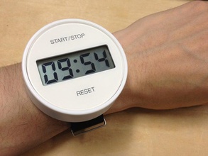 cinturino di orologio adattatore muji timer da cucina office band stampabile indossabile polso 3d print model - Mito3D