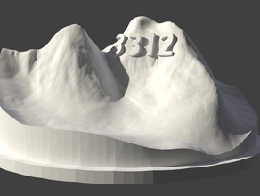 piz buin exploraciones & réplicas Escaneo 3d mapa de topografía montañosa la montaña geografía scan suiza 3d print model - Mito3D