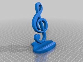 phone base treble clef mobile dock music sound telephone 3d print model - Mito3D