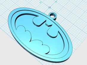 batman logo kolye takı 3d print model - Mito3D