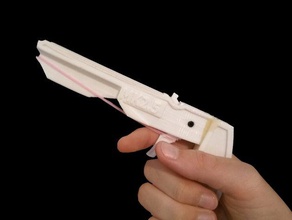 Webstuhl-Gummiband-Pistole mechanische Spielzeuge band elastic elastic-band elstic gun Webstuhl Pistole Gummi-band shooter trigger 3d print model - Mito3D