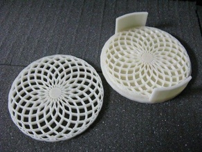 spiro-coasters other cup mat spirograph openscad 3d print model - Mito3D