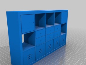 my customized expedit kallax parametric scale models model furniture 3d print model - Mito3D