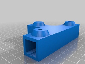 15x15 mm jonction 3x carré tubes ronds en aluminium de profil pièces connecteur 3d print model - Mito3D