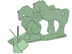 los caballos de viento la tapa del radiador al aire libre y jardín catchthewind 3d print model - Mito3D