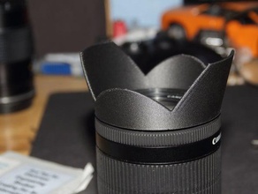 canon 18-55 stm lens hood kamera süngü monte edin yeni sürüm 3d print model - Mito3D