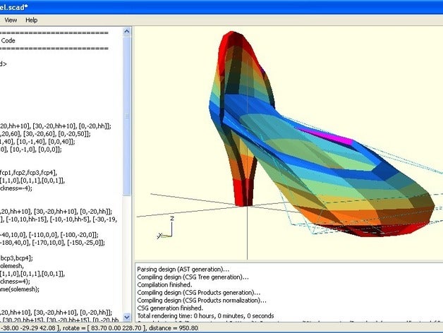 talons hauts d'autres horrible openscad chaussure chaussures laid 3D print model - Mito3D