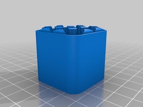 caixa de bateria 12 aaa botom recipientes personalizado 3d print model - Mito3D