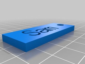 sam tag de porte-clés personnalisé 3d print model - Mito3D