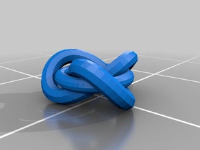 vinculada trevo de toro matemática nó teoria topologia torus knot 3d print model - Mito3D