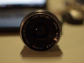carenar 35mm f28 bouchon de l'objectif couverture la caméra 55 lentille lenscap le d'objectif m42 3d print model - Mito3D
