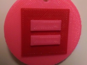 la igualdad en el matrimonio colgante pendiente de encanto accesorios lgbt 3d print model - Mito3D