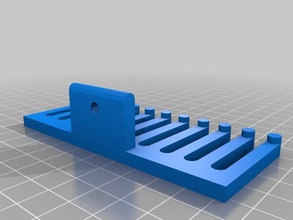 comb cable holder hole organization cables customizable openscad parametric 3d print model - Mito3D