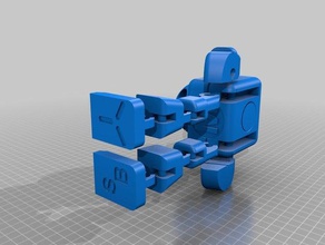maker faire robot snap legs model robots articulated 3d print model - Mito3D