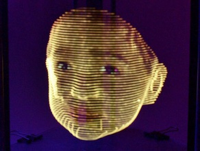 tranches de couleur la lumière 2d art 3dr delta l'imprimante visage peint le light painting l'art en mouvement 3d print model - Mito3D