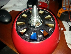 gee bee falsa radial de montaje del motor vehículos rc 3d print model - Mito3D