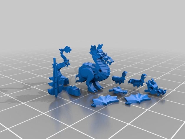 linck lego dragão A impressão 3d 3D print model - Mito3D