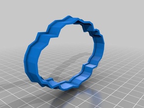 curly frame 3thin cookie cutter kitchen & dining cookiecutter cookies 3d print model - Mito3D