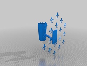 vitoriano papel de parede sombra candeeiro decoração personalizado 3d print model - Mito3D