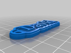 my customized multiline tag key chain david organization 3d print model - Mito3D